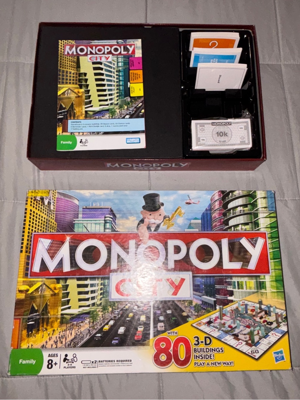 *EUC Monopoly City Edition Board Game w 3D buildings(2009) 100% complete